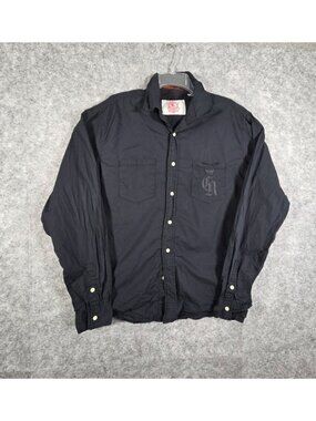 Christian Audigier Men's Long Sleeve Button Up Black Size L